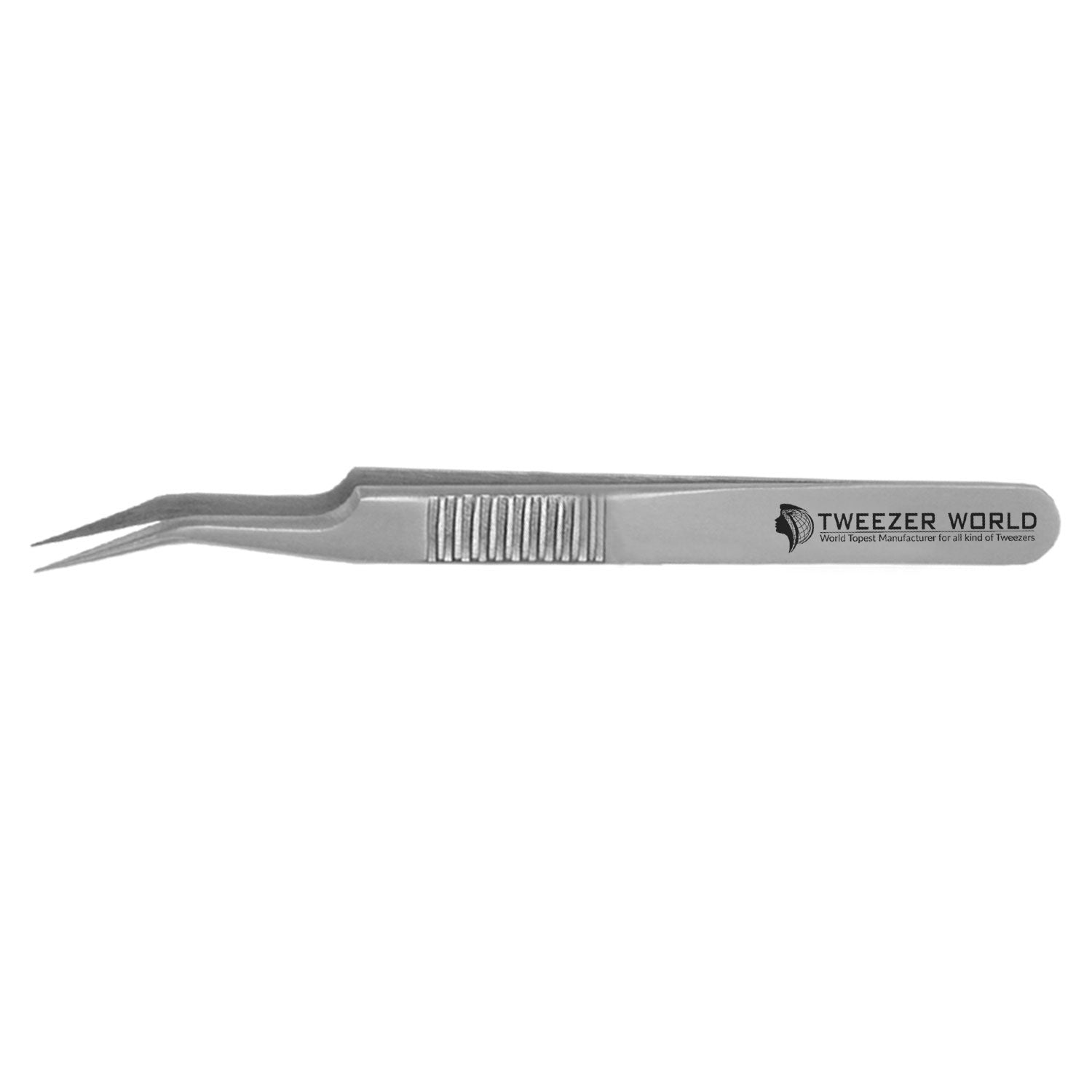 Professional Serrated Handle Eyelash Extension Stainless Steel Tweezers