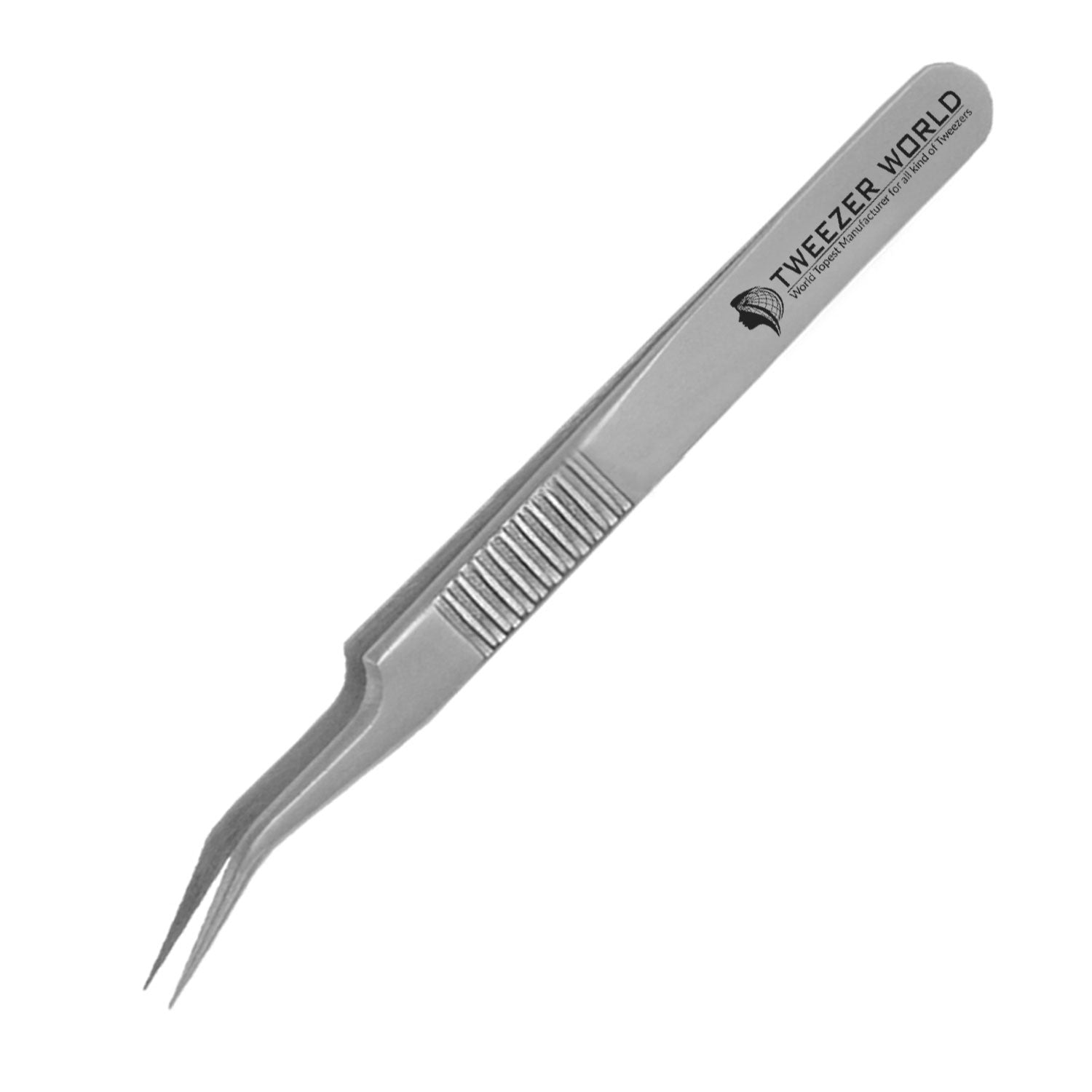 Professional Serrated Handle Eyelash Extension Stainless Steel Tweezers