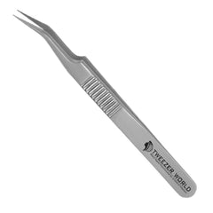 Professional Serrated Handle Eyelash Extension Stainless Steel Tweezers