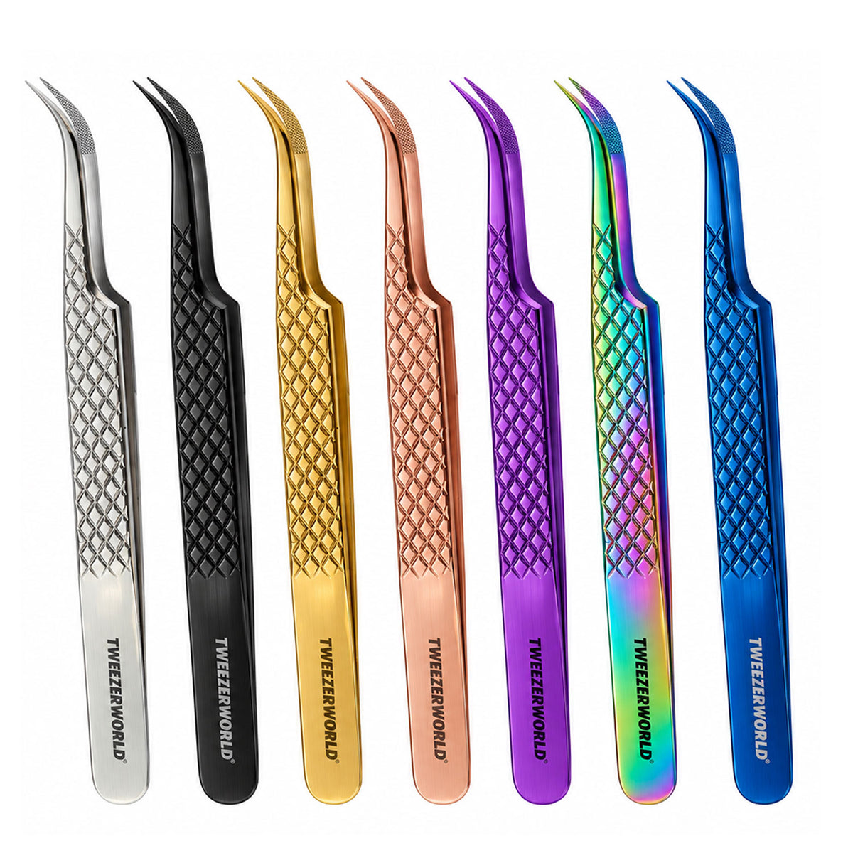 Curved Eyelash Tweezers – Bent Point | TWEEZER WORLD®