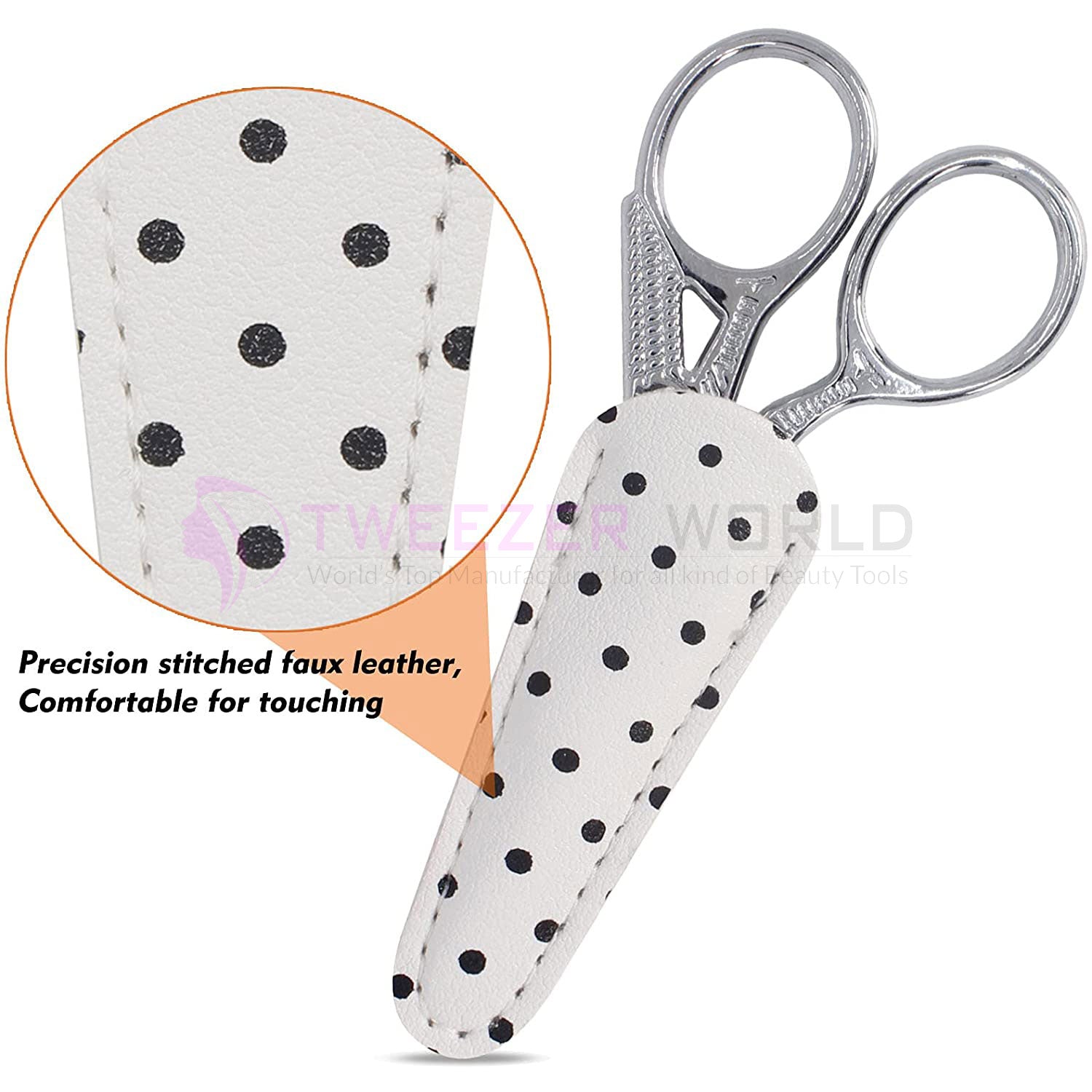 Professional High Quality Small Sewing Scissors with Leather Cover