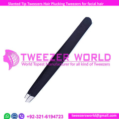 Slanted Tip Tweezers | Hair Plucking Tweezers for facial hair