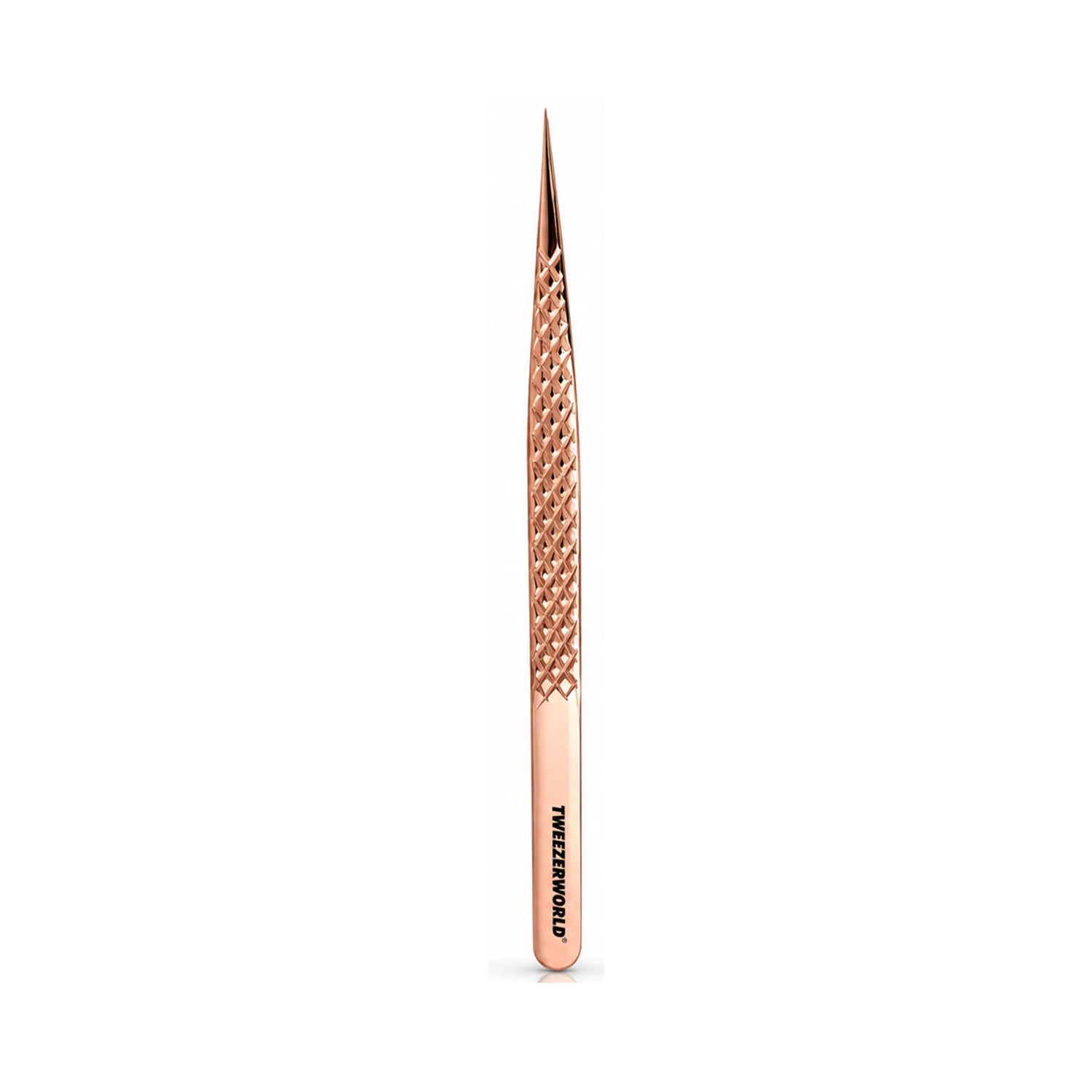 Slim Handle Straight Isolation Tip Tweezers - Rose Gold | TWEEZER WORLD®