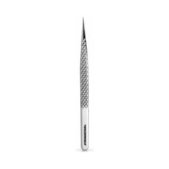 Slim Handle Straight Isolation Tip Tweezers - Silver | TWEEZER WORLD®
