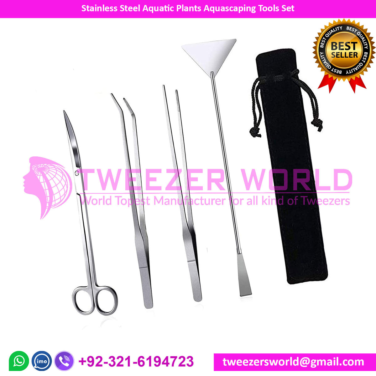 Stainless Steel Aquatic Plants Aquascaping Tools Set