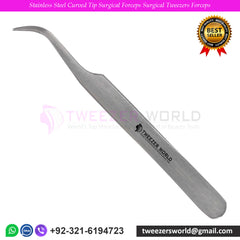 Stainless Steel Curved Tip Surgical Forceps Surgical Tweezers Forceps