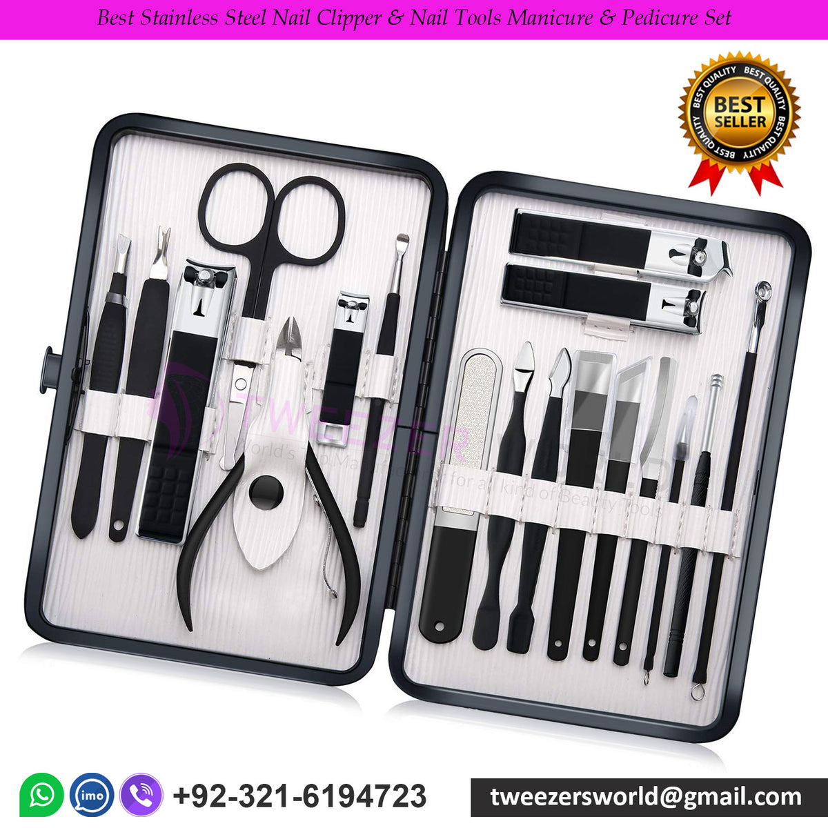 Best Stainless Steel Nail Clipper &amp; Nail Tools Manicure &amp; Pedicure Set