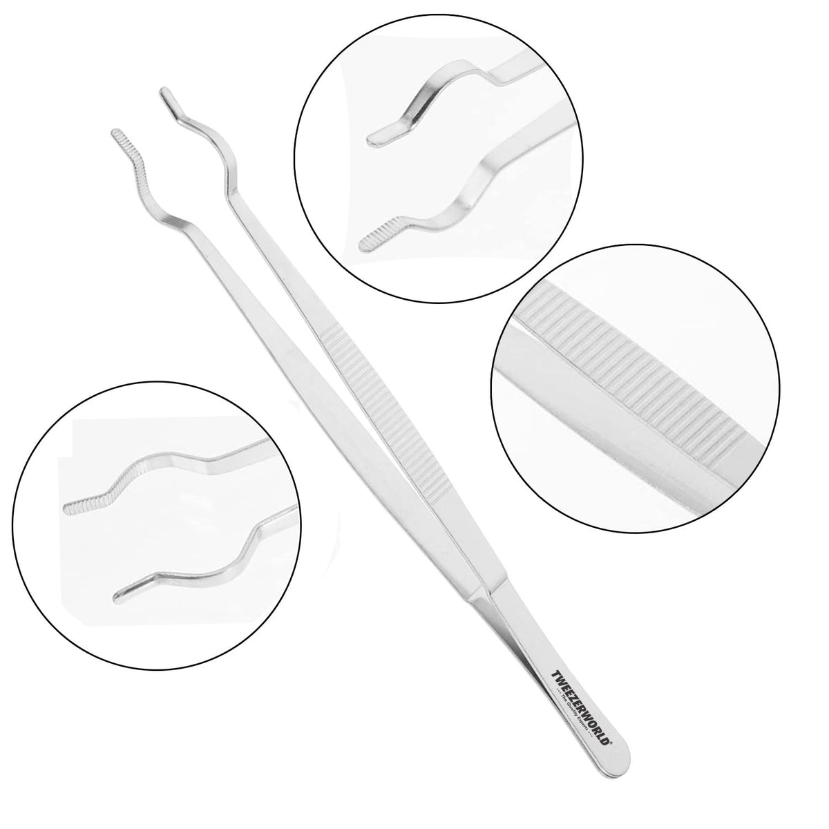 Stainless Steel Tube Tweezer Laboratory Accessory Surgical for Tubes