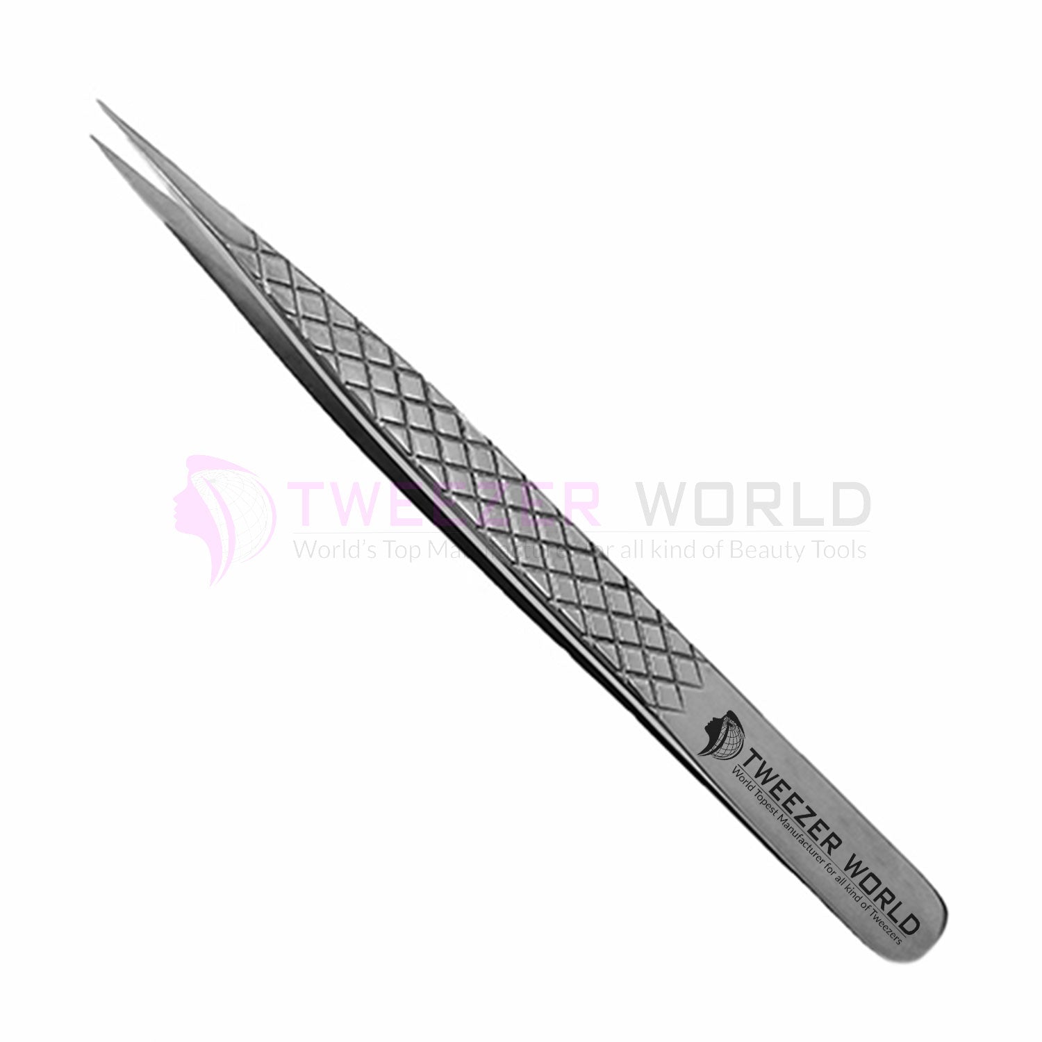 Eyelash Extension Tweezers Diamond Grip Best Straight Finest Tip