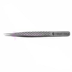 Eyelash Extension Tweezers Diamond Grip Best Straight Finest Tip