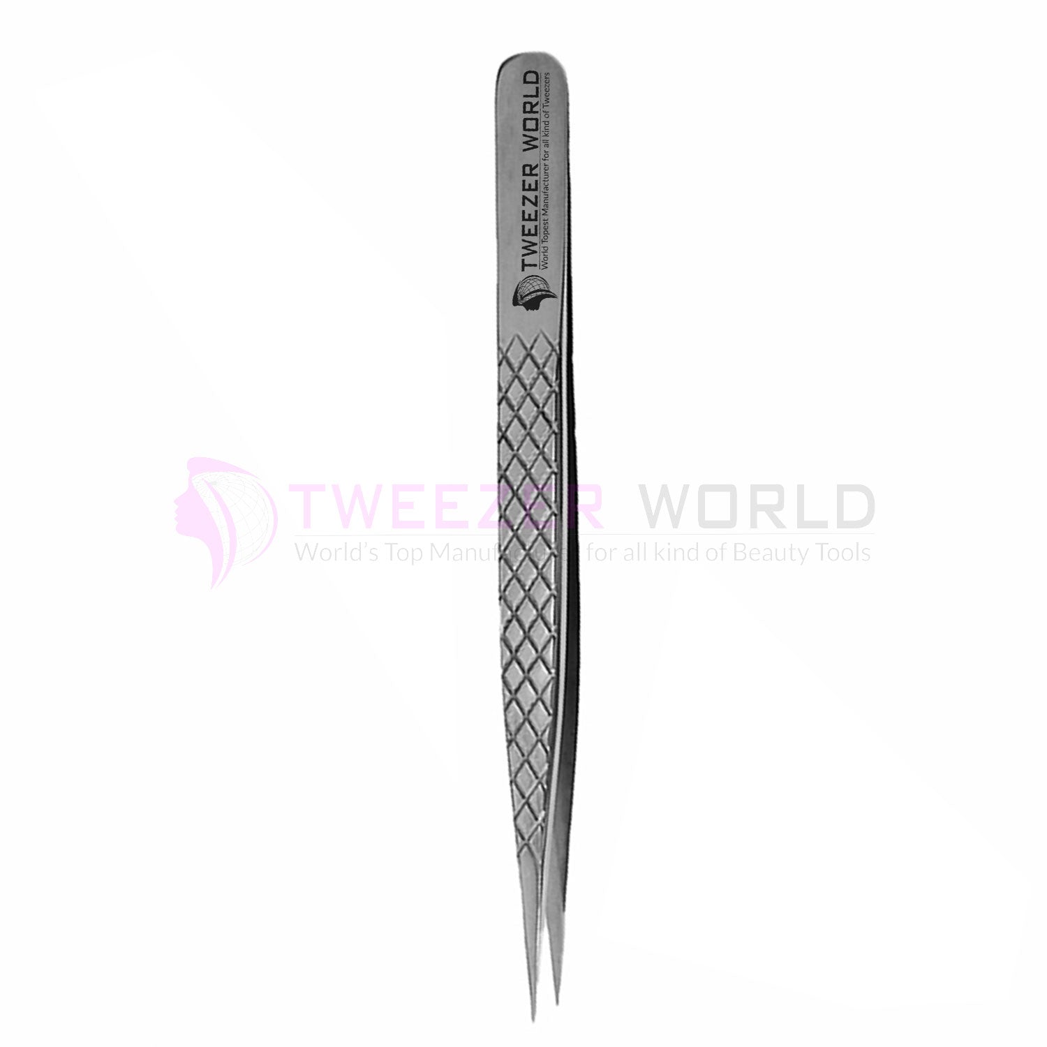 Eyelash Extension Tweezers Diamond Grip Best Straight Finest Tip