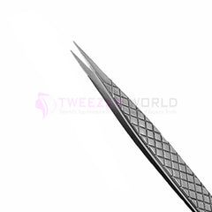 Eyelash Extension Tweezers Diamond Grip Best Straight Finest Tip