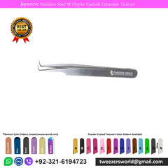 Japanese Stainless Steel 90 Degree Eyelash Extension Tweezer