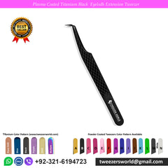 Plasma Coated Titanium Black Eyelash Extension Tweezer