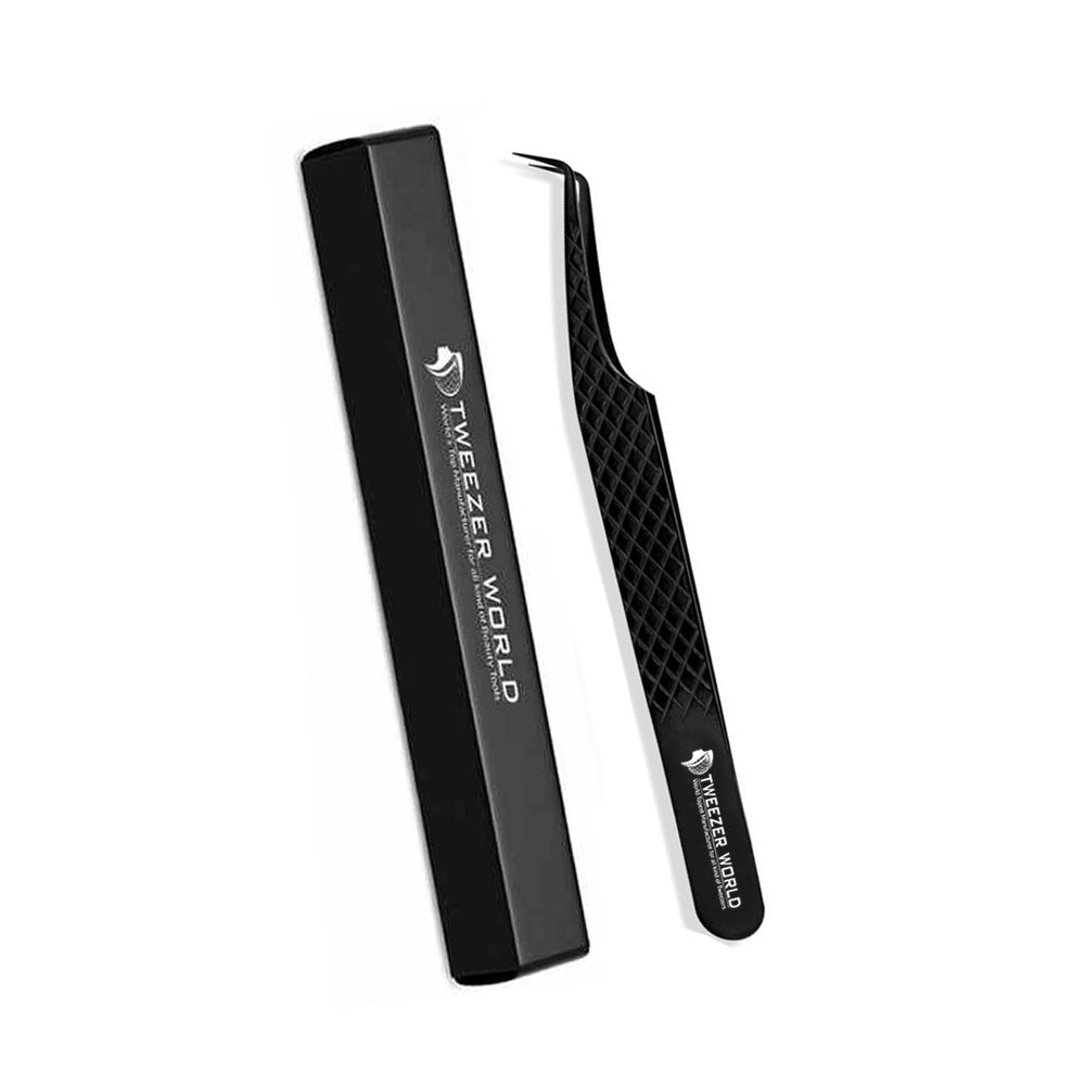 Plasma Coated Titanium Black Eyelash Extension Tweezer