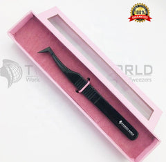 Titanium Black Plasma Coated Eyelash Extension Tweezer