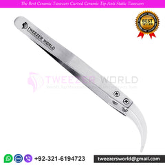 The Best Ceramic Tweezers Curved Ceramic Tip Anti Static Tweezers