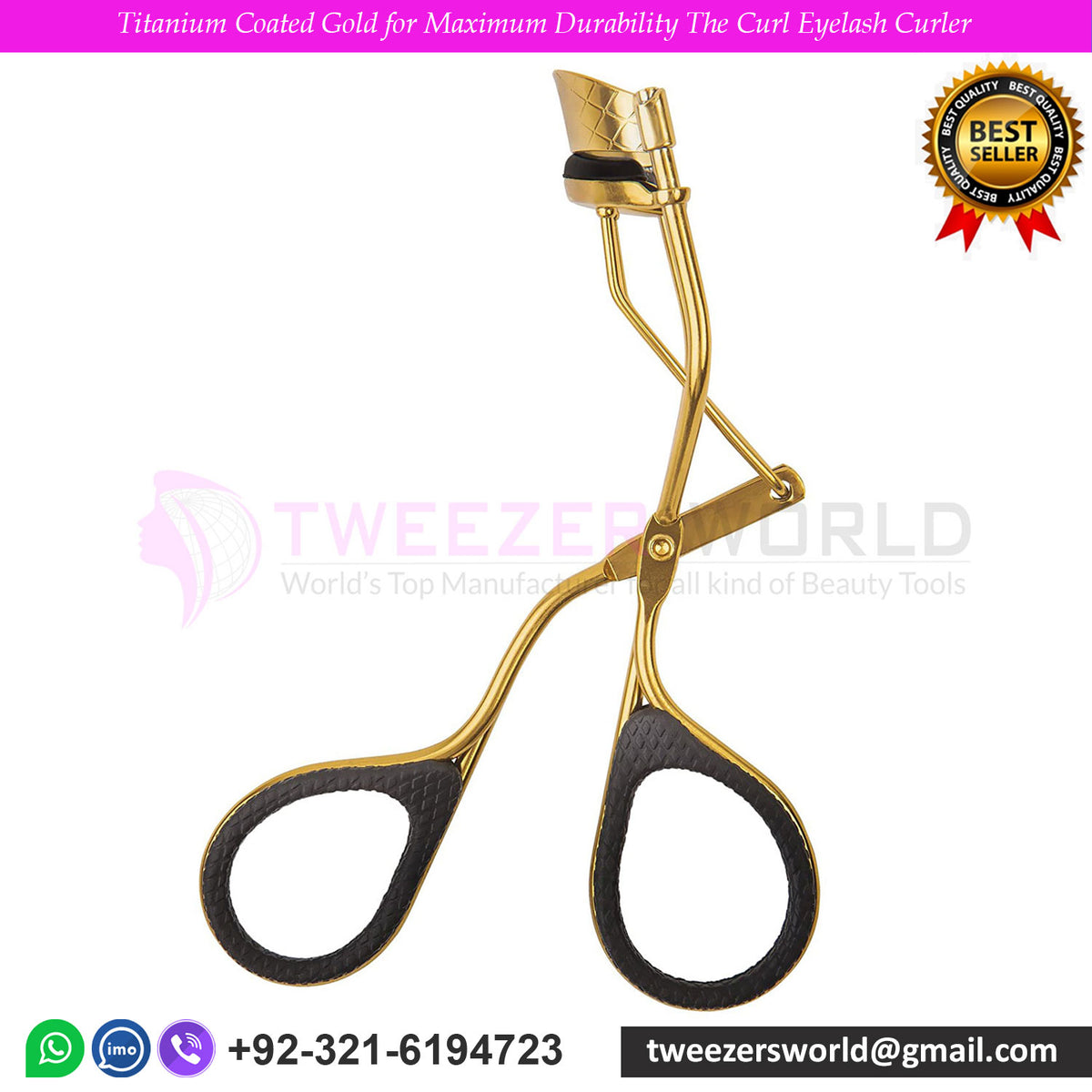 Titanium Coated Gold for Maximum Durability The Curl Eyelash Curler