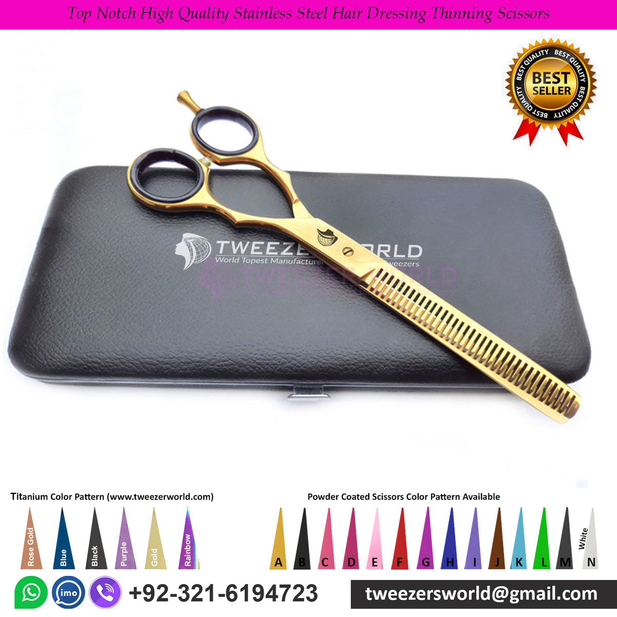 Top Notch High Quality Stainless Steel Hair Dressing Thinning Scissors