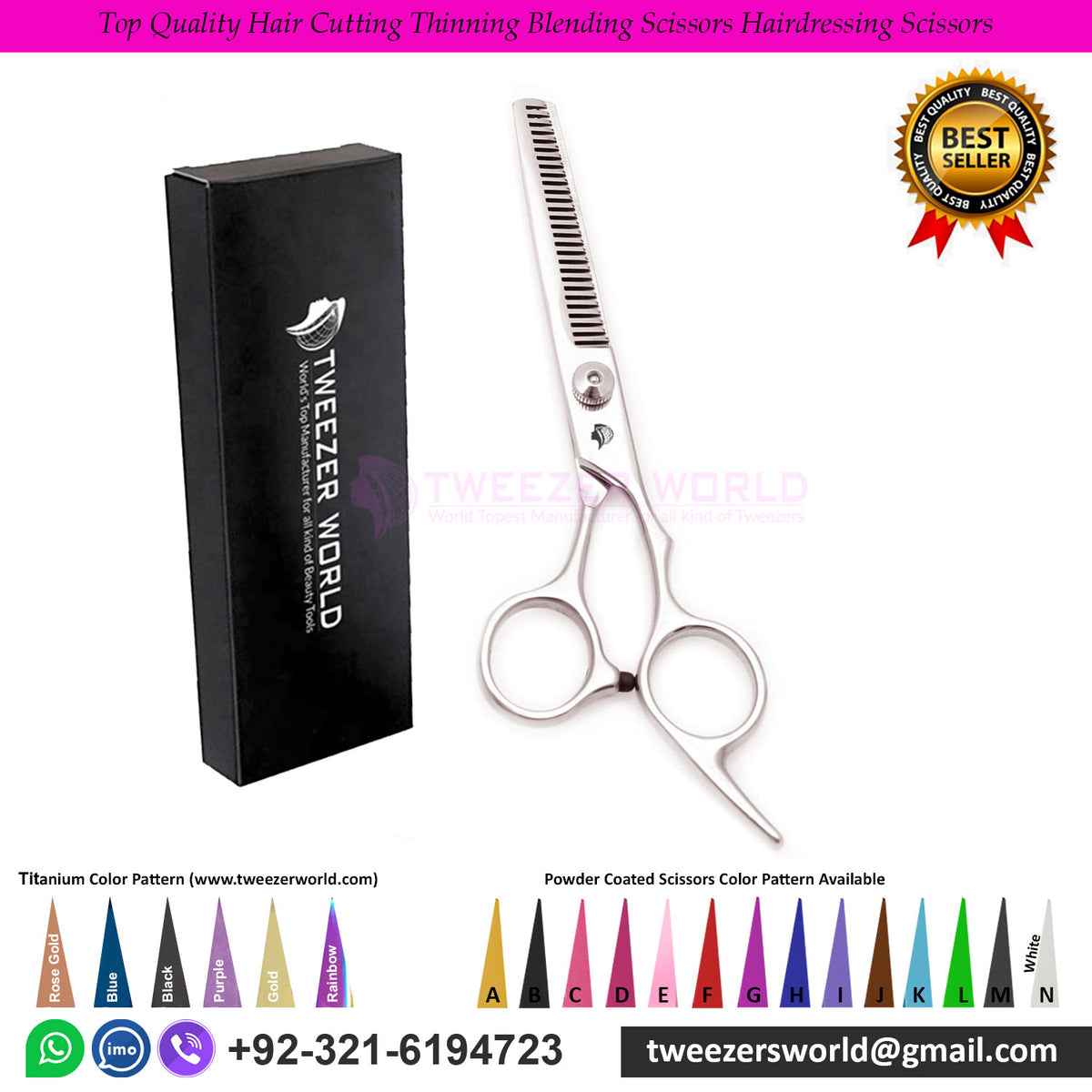 Top Quality Hair Cutting Thinning Blending Scissors Hairdressing Scissors