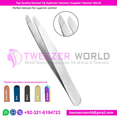 Top Quality Slanted Tip Eyebrow Tweezers Supplier Tweezer World