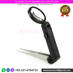 Top Quality Tweezers Magnifying Glass with LED Light