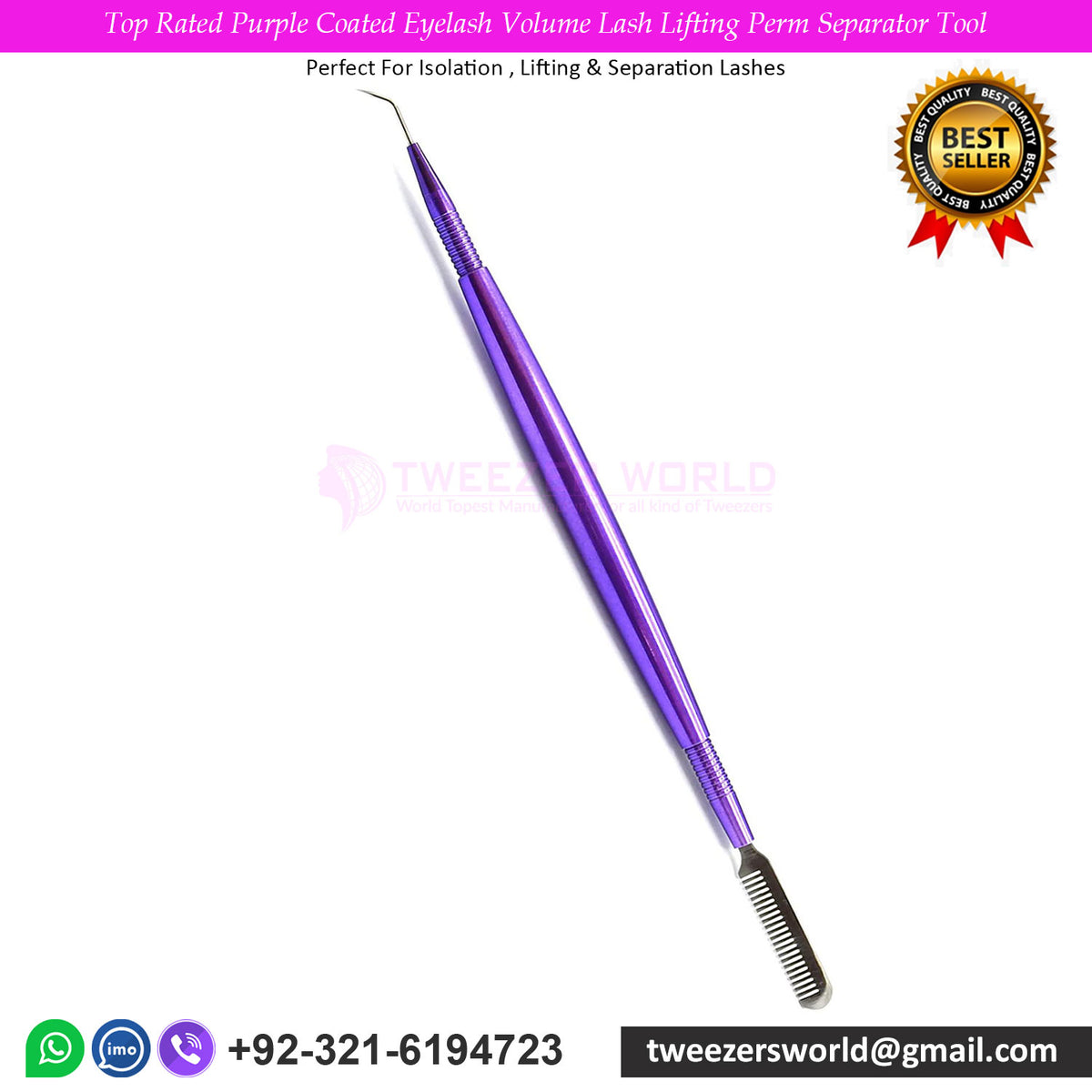 Top Rated Purple Coated Eyelash Volume Lash Lifting Perm Separator Tool