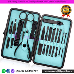 Top Selling Manicure Set 15 Pcs for Women Nail Clippers Stainless Steel