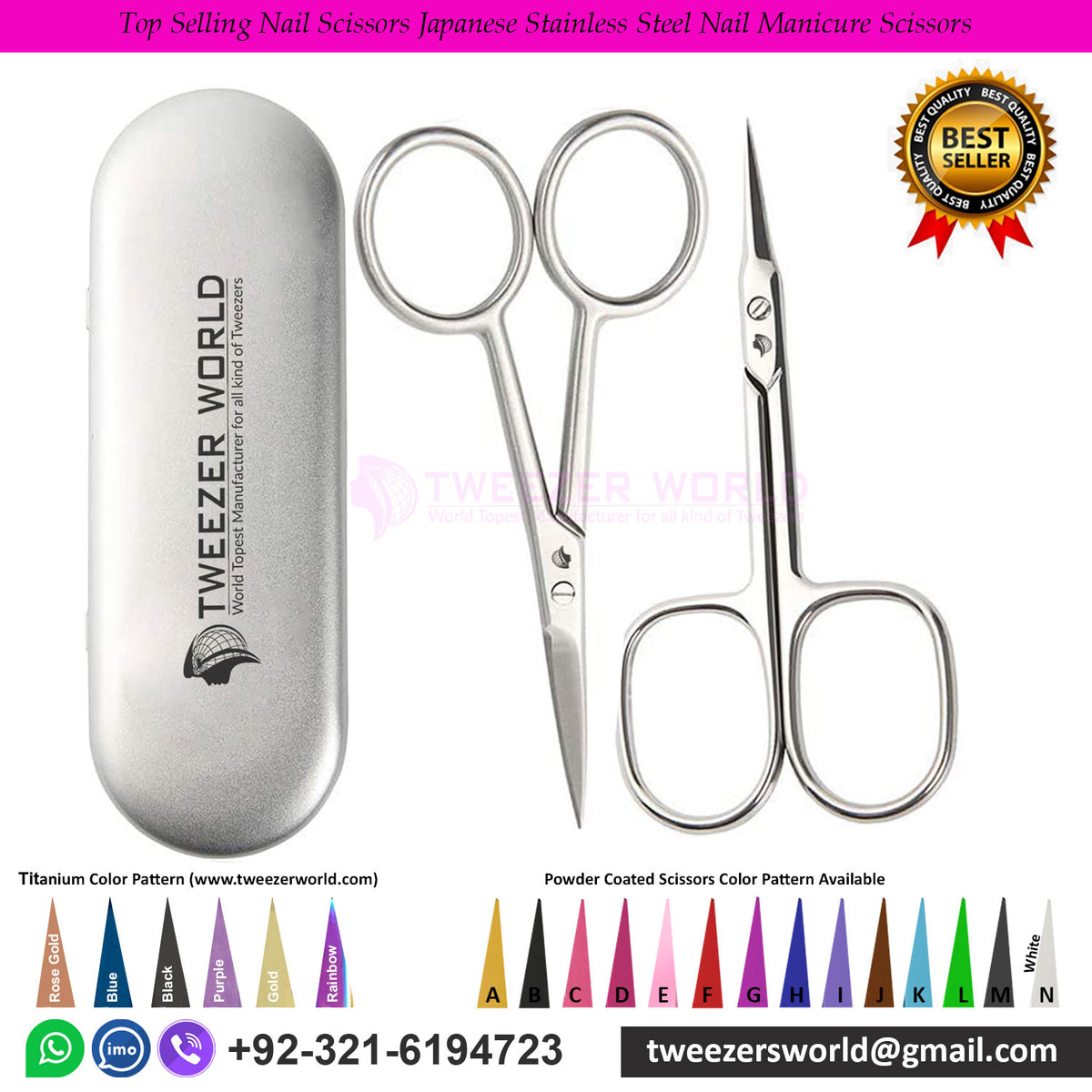 Top Selling Nail Scissors Japanese Stainless Steel Nail Manicure Scissors