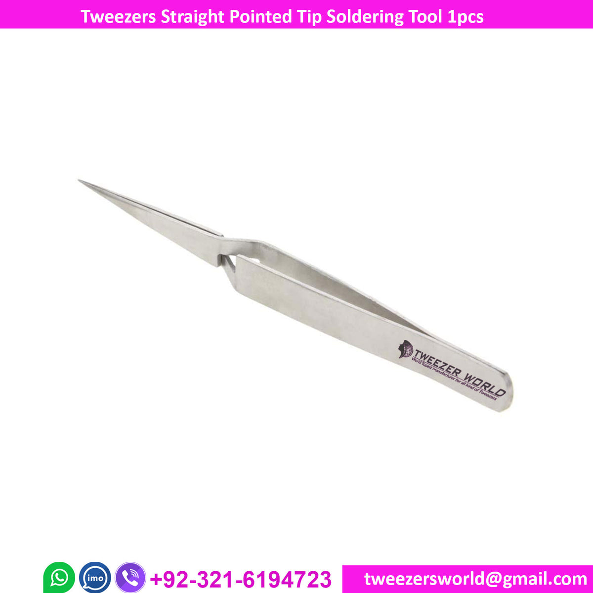 Tweezers Straight Pointed Tip Soldering Tweezers Jewelry Tool