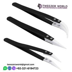 Eyech 3pc Precision Ceramic Reverse Tweezers Set