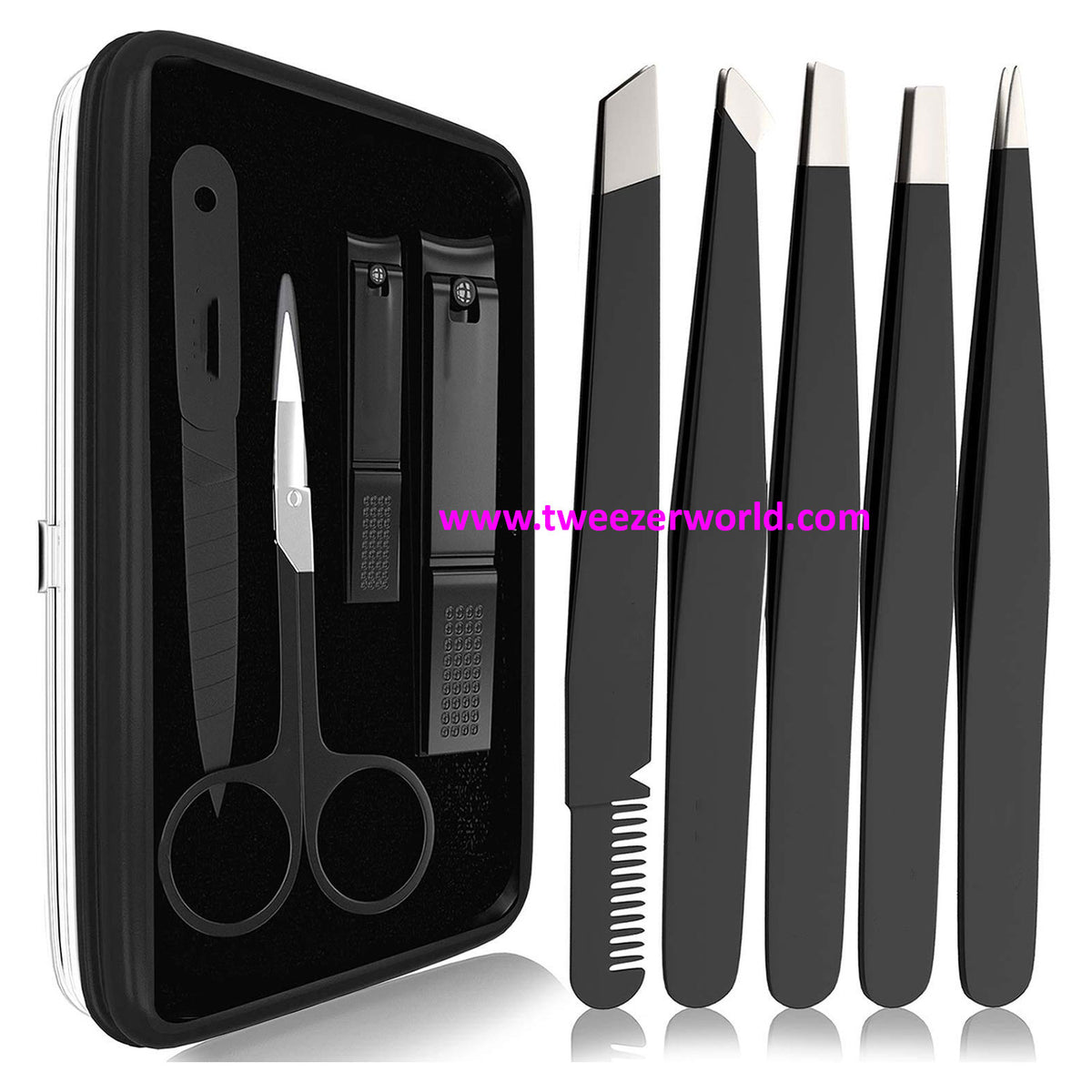 9pcs Eyebrow Tweezers / Nail Set and Nail Clippers for Men / Women