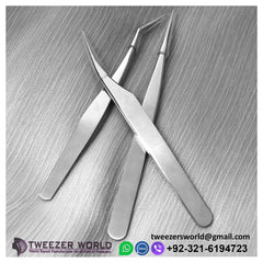 3pcs Eyelash Extension Tweezers Kit Professional Tools