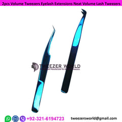 2pcs Volume Tweezers Eyelash Extensions Neat Volume Lash Tweezers