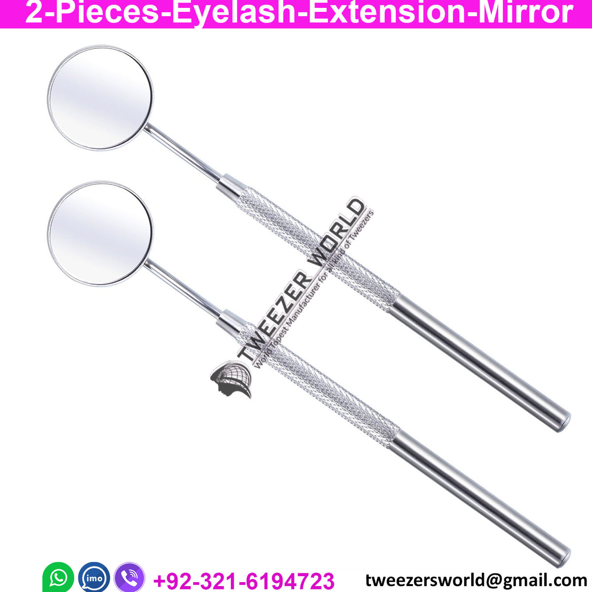 2pcs Eyelash Extension Mirror Detachable Mini Mirrors