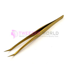 Amazon Best Selling VETUS Gold Plated Professional Eyelash Tweezers