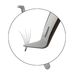 Volume Fan Lash Tweezers Curved Flat Tip | TWEEZER WORLD
