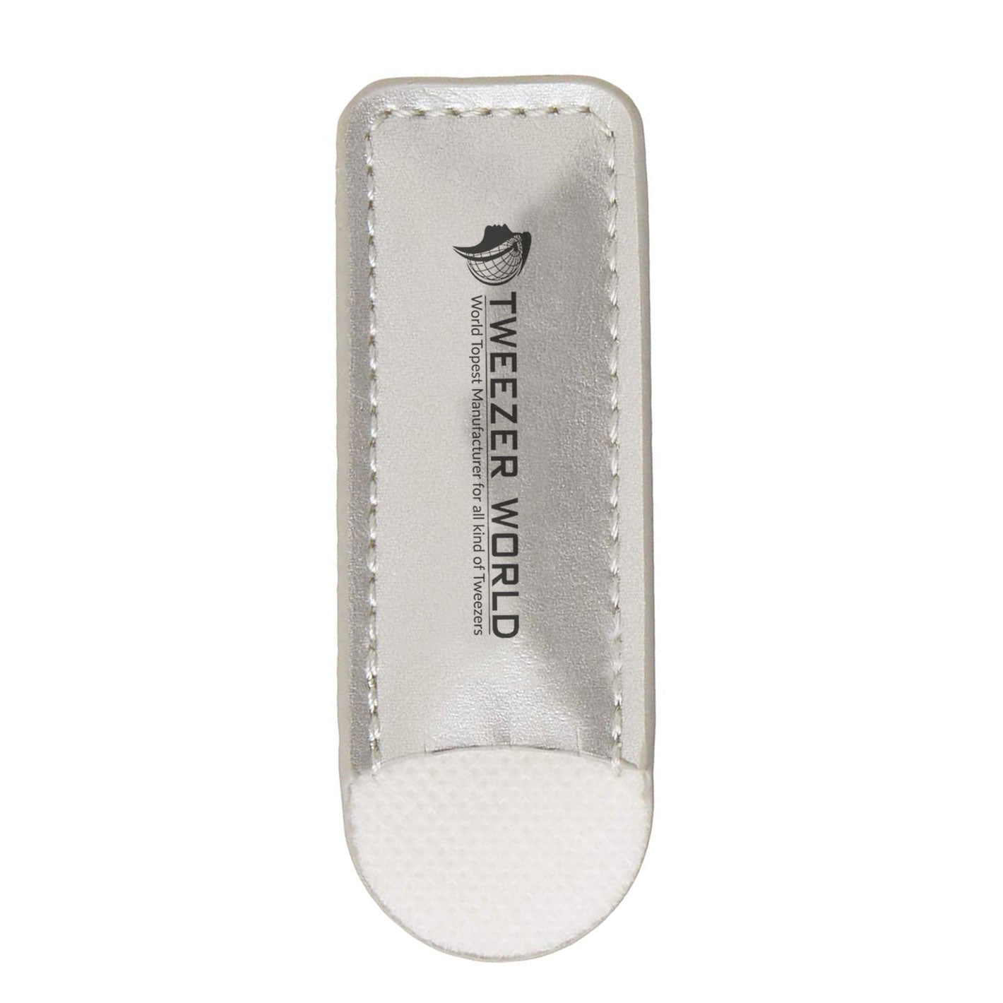 White Rexine pouch for tweezers