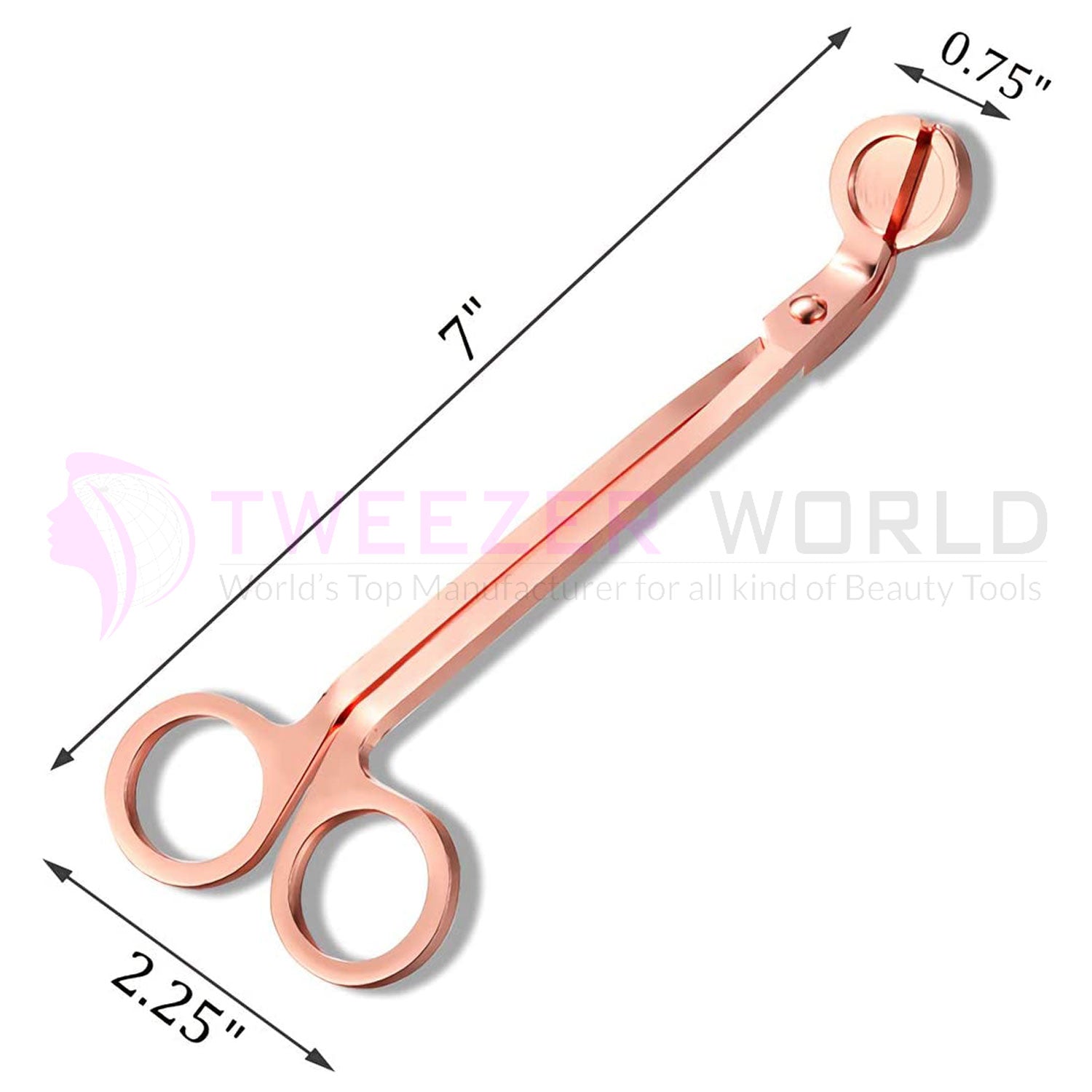 Top Quality Wick Scissors Set Stainless Steel Candle 6 Pack Rose Gold