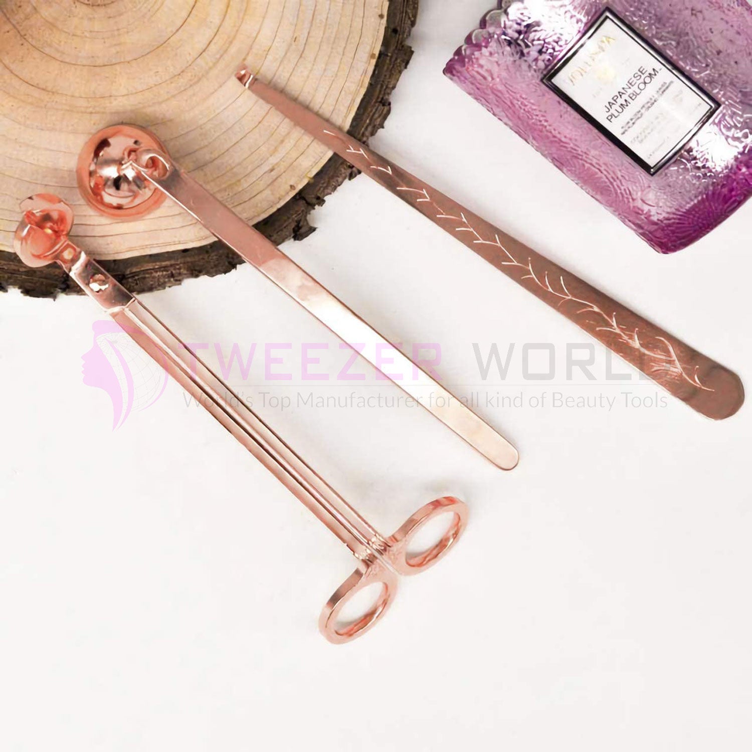 Top Quality Wick Scissors Set Stainless Steel Candle 6 Pack Rose Gold