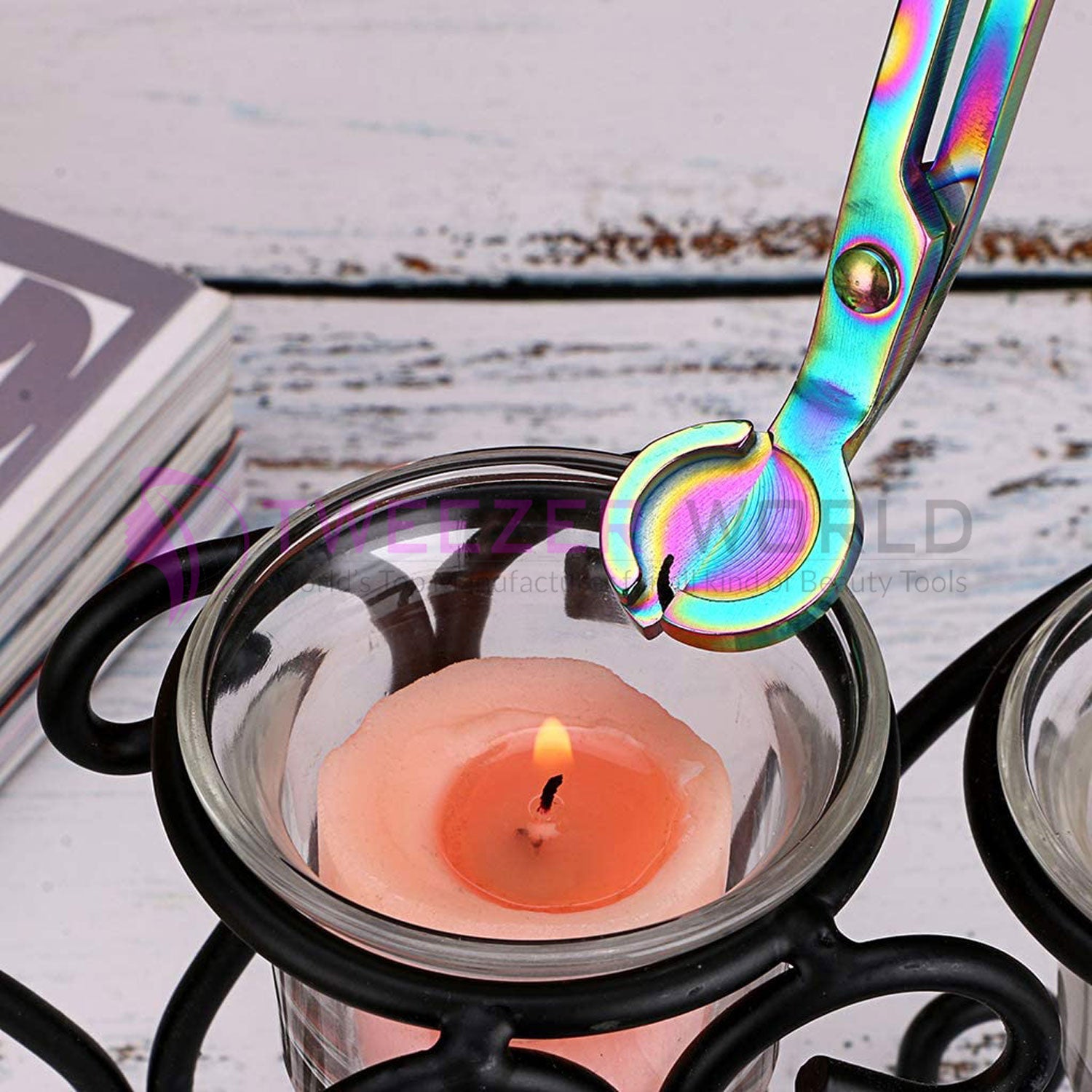 Premium 4 in 1 Candle Set Wick Trimmer Candle Wick Dipper With Tray