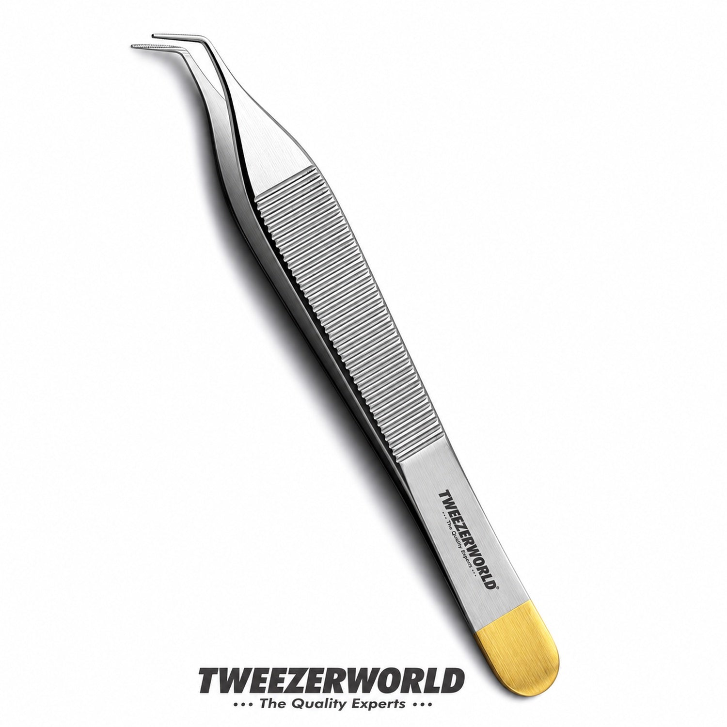Adson Hair Transplant Forceps | Model Evaluation — TWEEZER WORLD reference-based catalog illustration on white