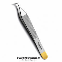 Adson Hair Transplant Forceps | Model Evaluation — TWEEZER WORLD reference-based catalog illustration on white