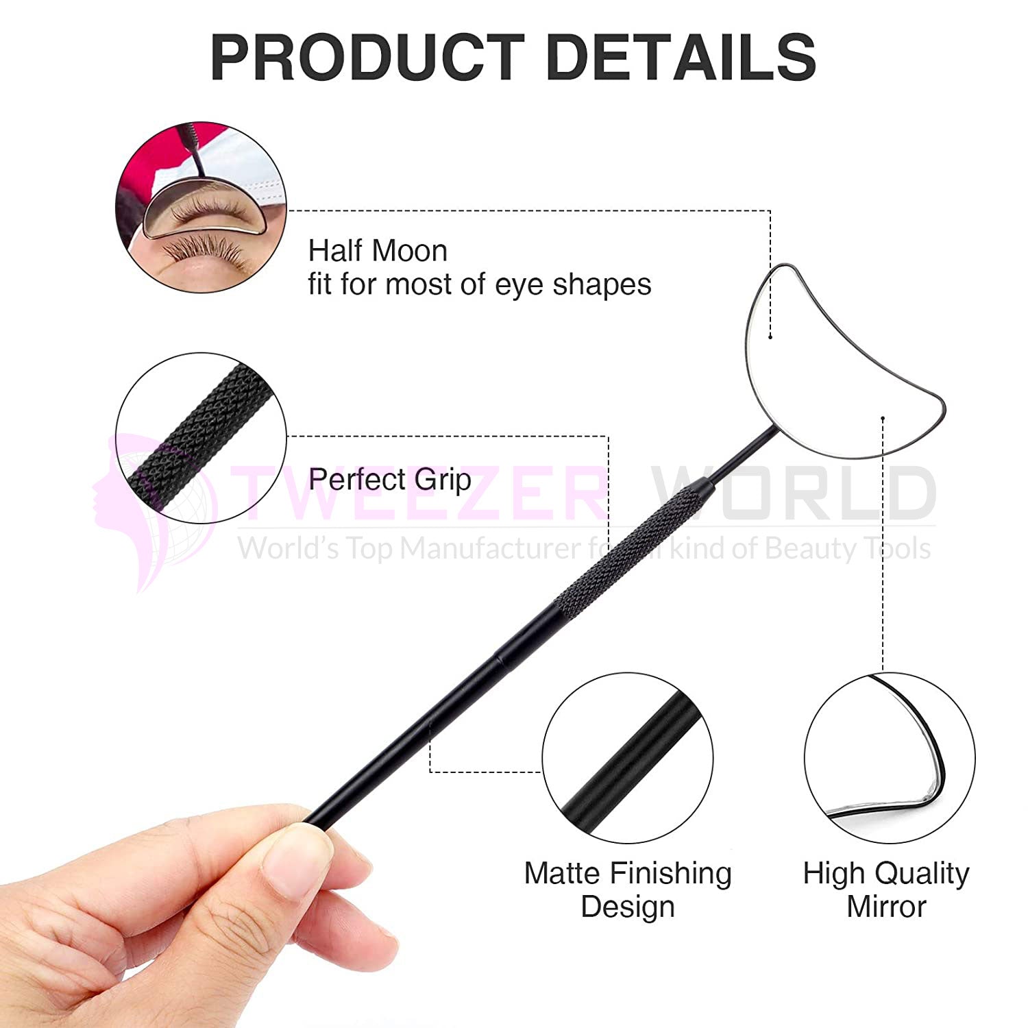 Professional Lash Mirror Stainless Steel Lash Extension Mirror