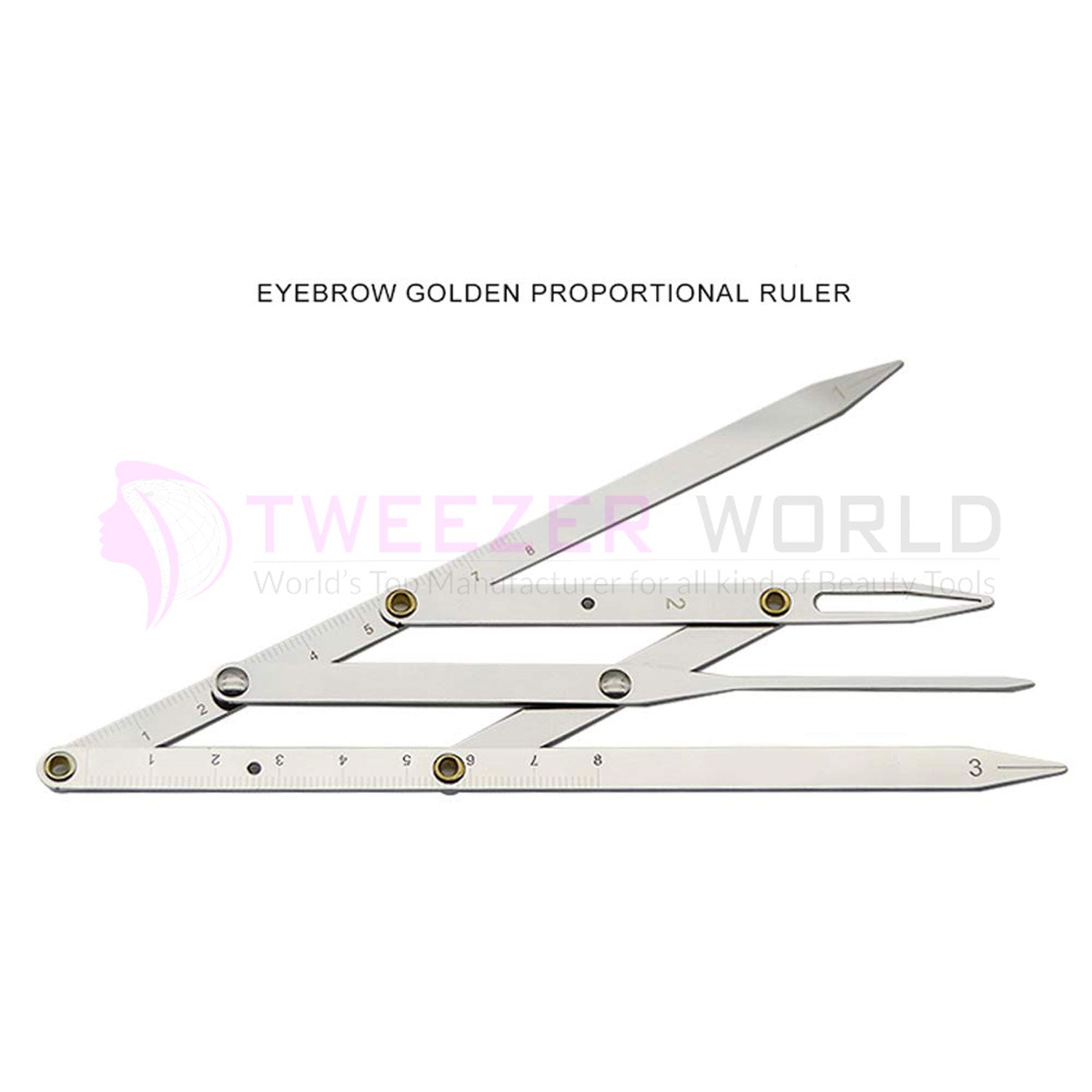 Best Stainless Steel Brow Ruler Tattoo Ruler Flexible Removable Reusable