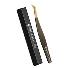 4pcs Butterfly Titanium Coated Gold Tip Lash Tweezers Set