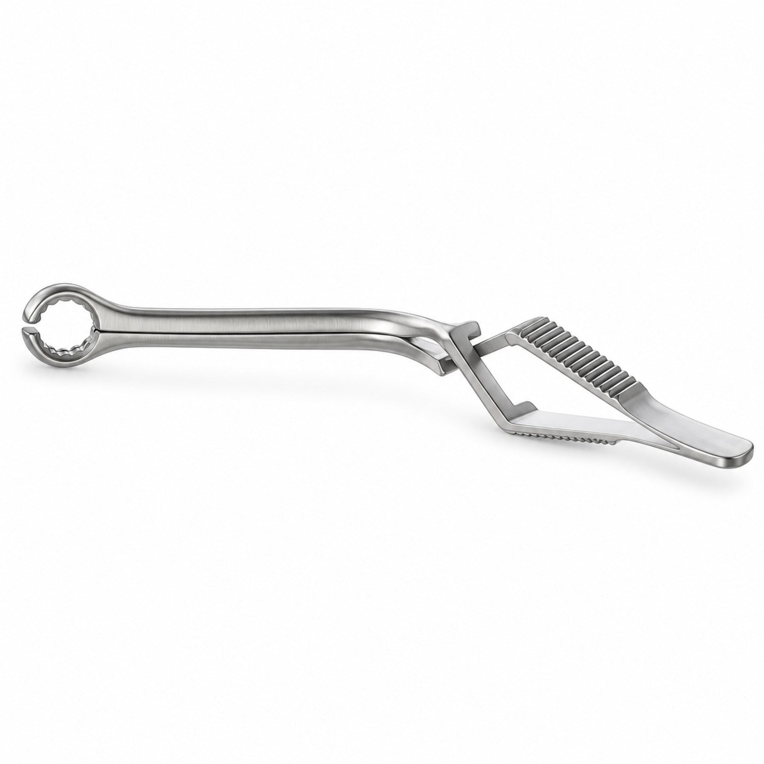 Calman Carotid Bulldog Clamp – Angled, 40 mm Tip — catalogue illustration on white background