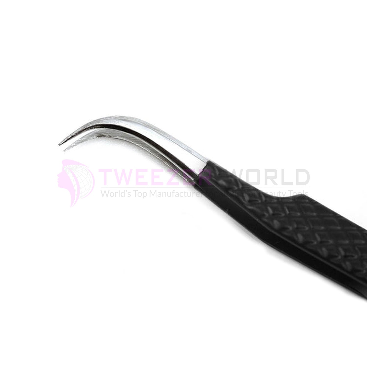 Black Powder Coated Eyelash Extension Tweezers