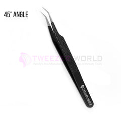 Black Powder Coated Eyelash Extension Tweezers