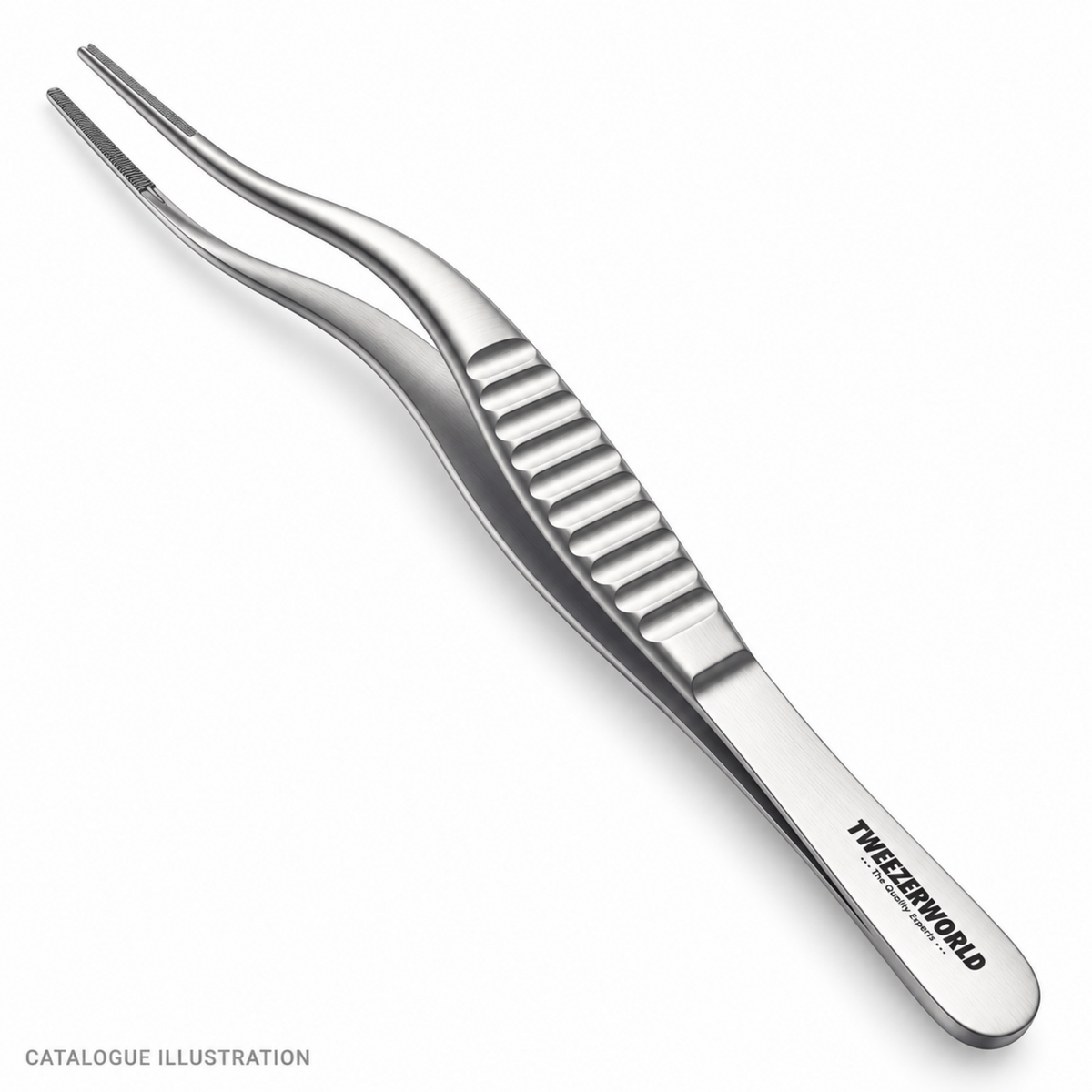 TWEEZER WORLD DeBakey acute-s-curve forceps catalogue illustration; exact model subject to sample verification